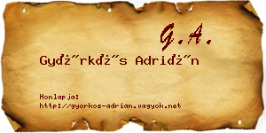 Györkös Adrián névjegykártya