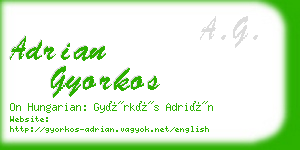 adrian gyorkos business card